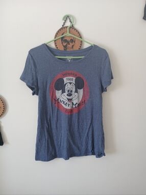 Disney Blue Mickey Mouse Club Graphic Tee